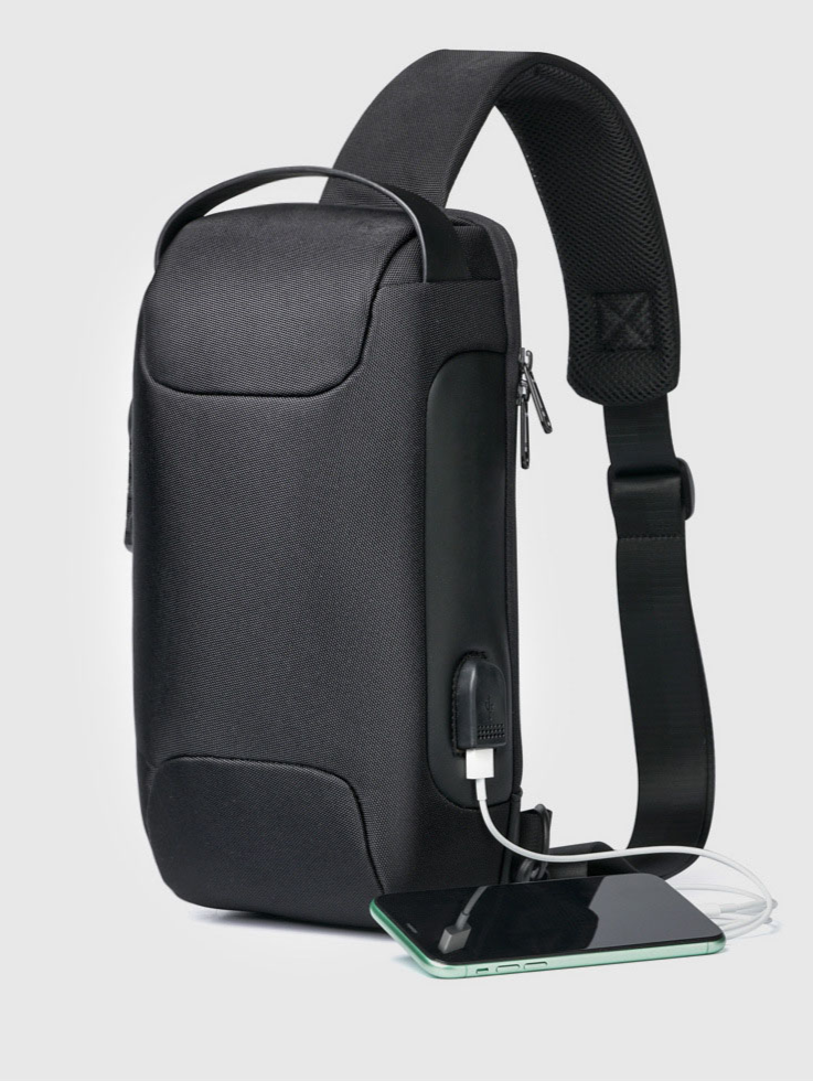 Waterproof USB Anti-Theft Crossbody Bag