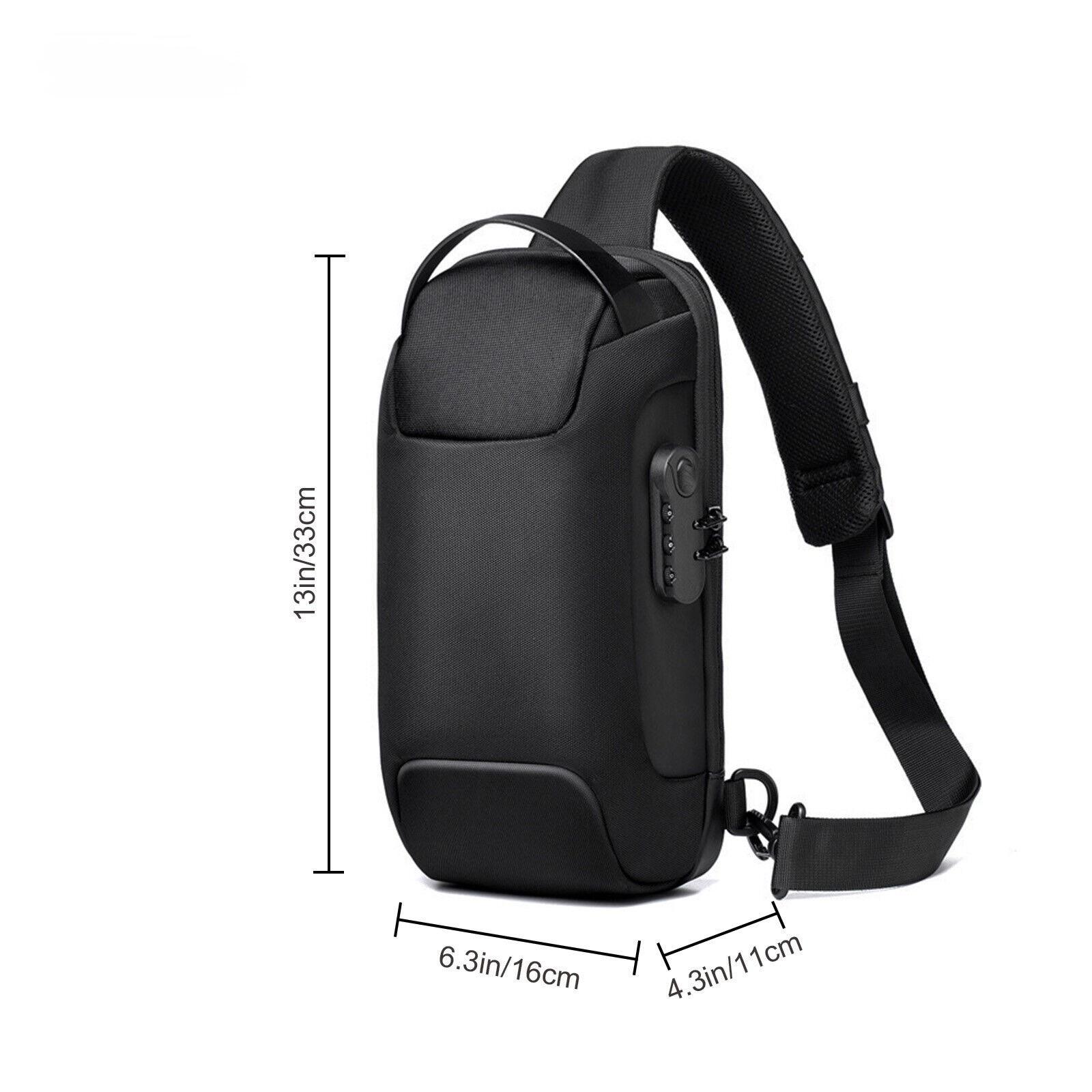 Waterproof USB Anti-Theft Crossbody Bag