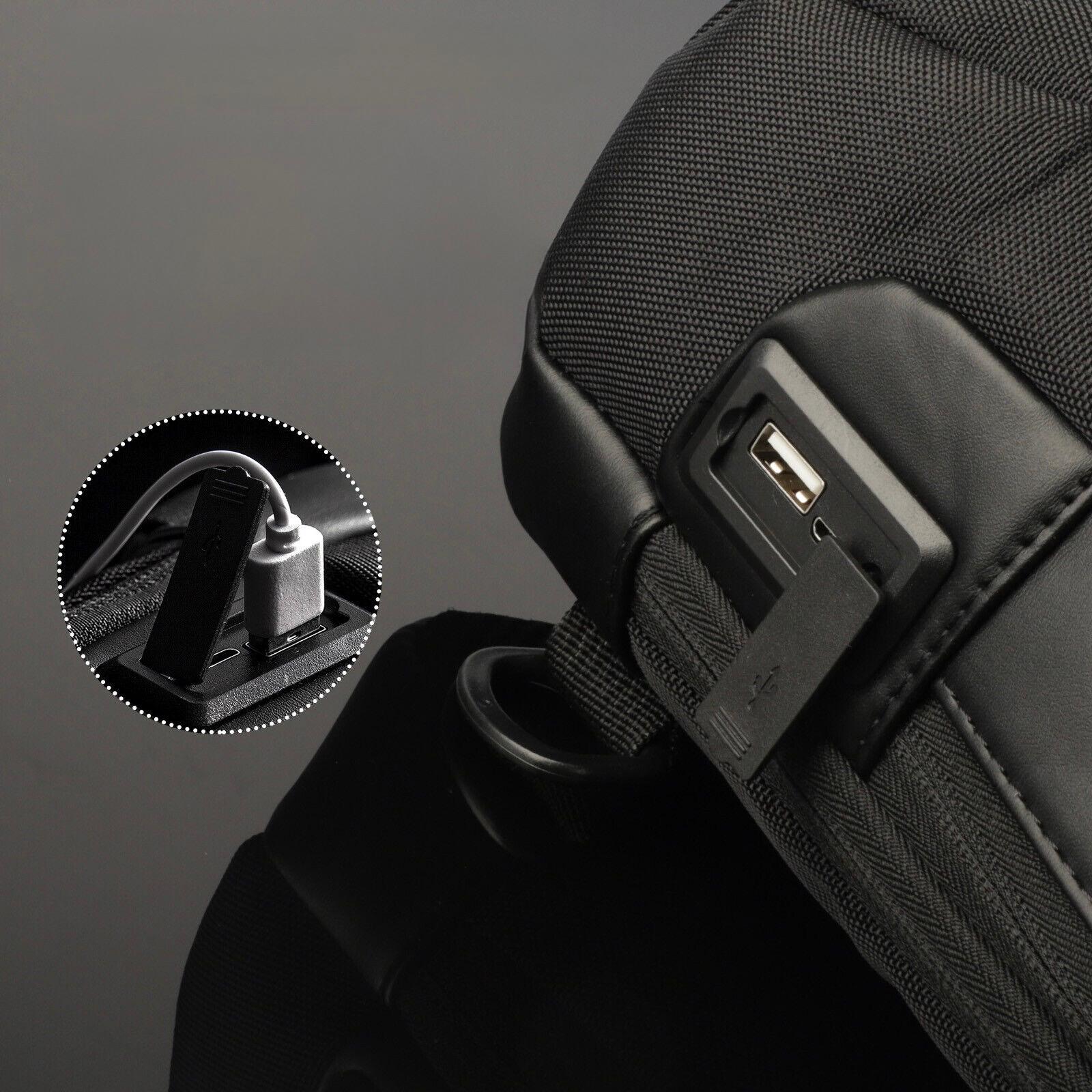 Waterproof USB Anti-Theft Crossbody Bag