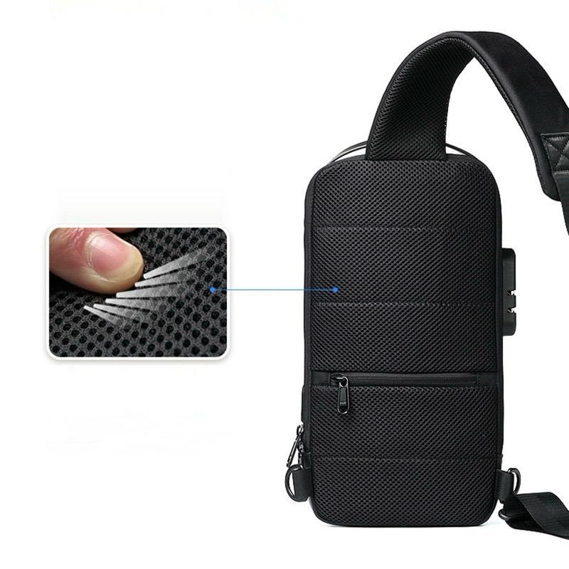 Waterproof USB Anti-Theft Crossbody Bag